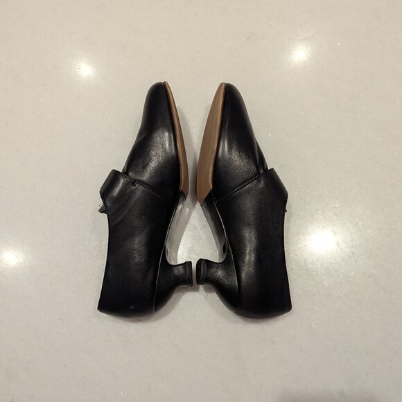 American Duchess Women's 11M Kensington 18th Century Leather Shoes Black - Picture 6 of 9